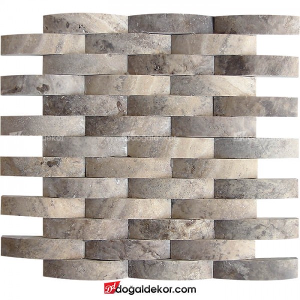 Traverten Duvar Kaplama Hasır Doğal Taş  2.3x10cm -DT1442